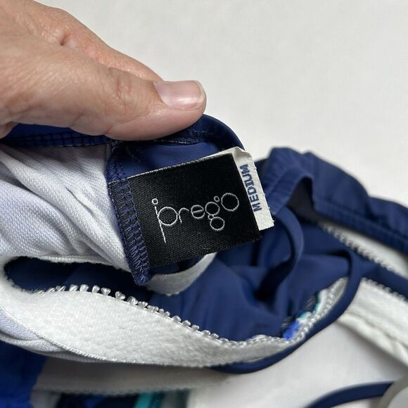 PREGO Swimwear Maternity Tri Color Bumpkini Size Medium Blue Teal Navy - Picture 6 of 7